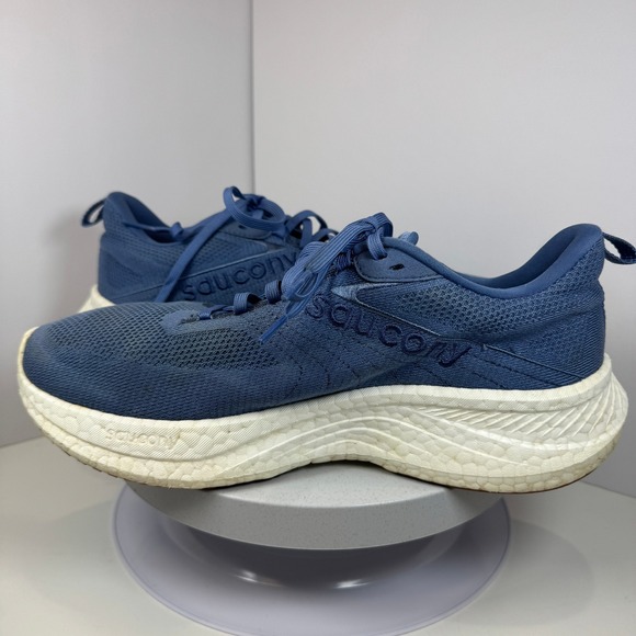 Saucony Men\'s PWRRUN+ Running Shoes Blue Mesh‎ Cushioned Trainers Size 10 main image 8